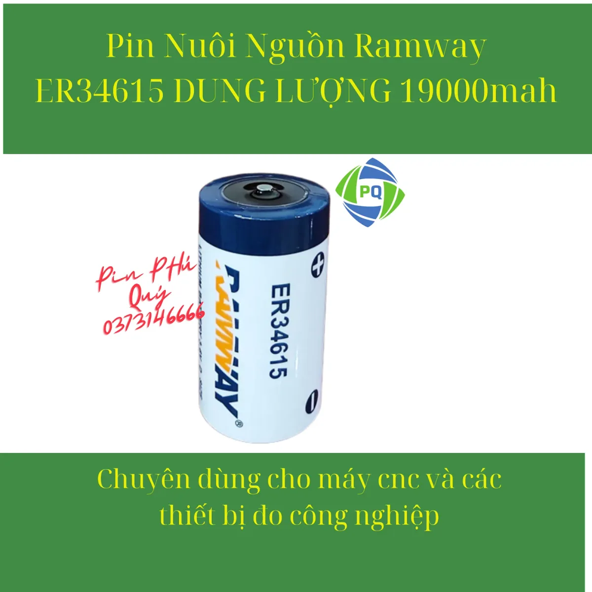 Pin Ramway ER34615 D 3.6V 19000mah - Pin Phú Quý