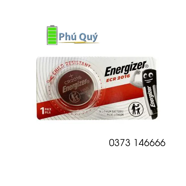 Pin CR2016 Energizer 3V vỉ 1 viên - Pin Phú Quý