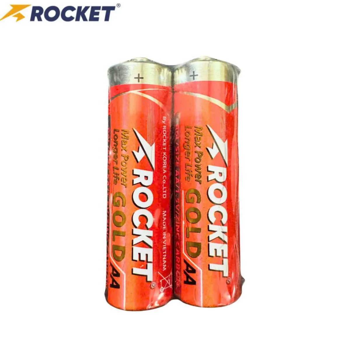 pin rocket aa vỏ sắt màu đỏ