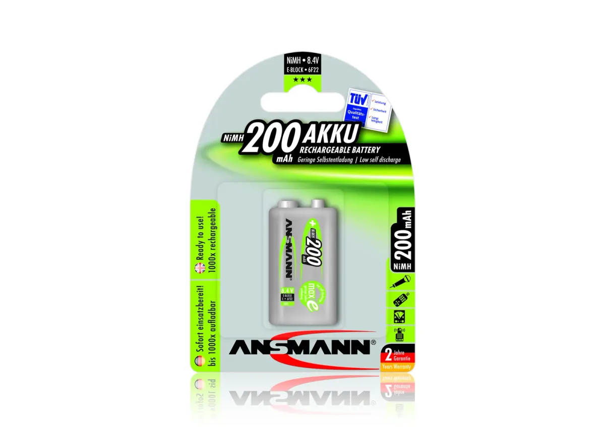 Pin Sạc 9v Ansmann 200mah Màu Đen - Pin Phú Quý