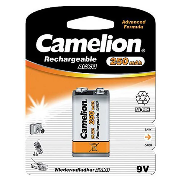 Pin sạc 9V Camelion 250 mAh vỉ 1 viên