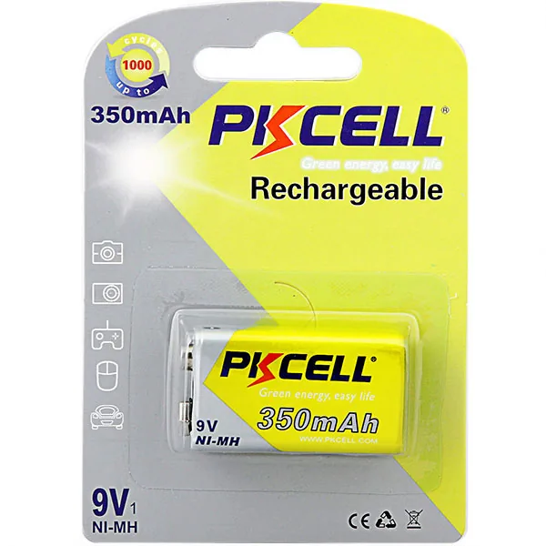 Pin sạc 9V Pkcell 350 mAh - Pin Phú Quý