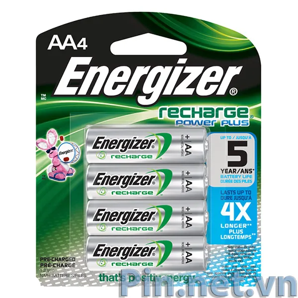 Pin sạc AA Energizer vỉ 4 viên