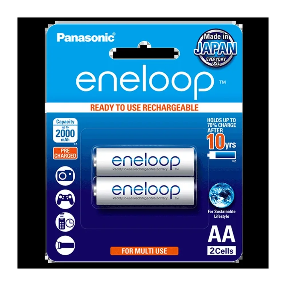 Pin sạc AA Panasonic Eneloop 2000 mAh vỉ 2 viên