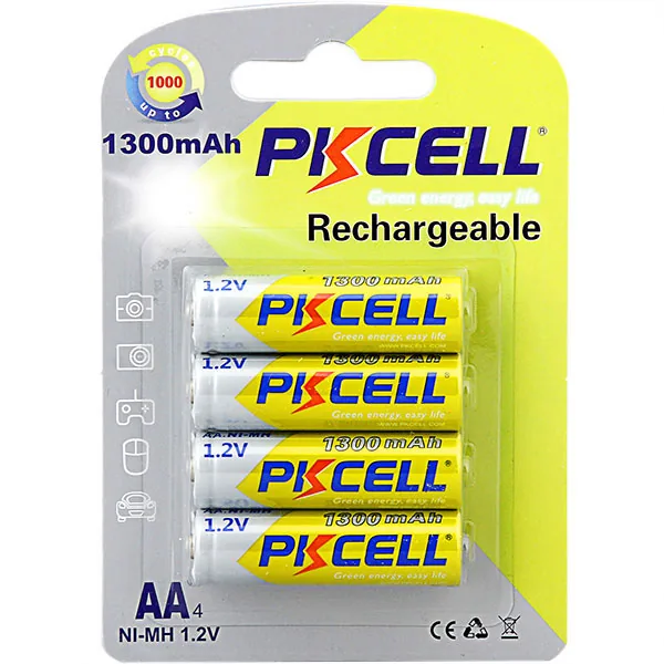 Pin sạc AA Pkcell 1.2V 1300mAh - Pin Phú Quý