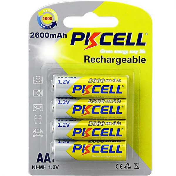 Pin sạc AA Pkcell 1.2V 2600 mAh - Pin Phú Quý