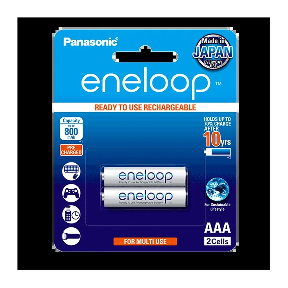 Pin sạc AAA Panasonic Eneloop 750 mAh vỉ 2 viên