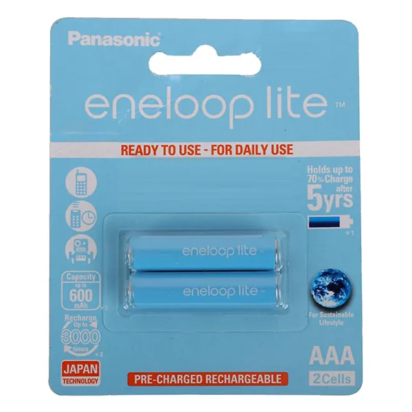 Pin sạc AAA Panasonic Eneloop Lite 600 mAh vỉ 2 viên