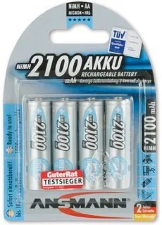 Pin Sạc ANSMANN AA 2100mah ,Pin Sạc HR6 AA - Pin Phú Quý