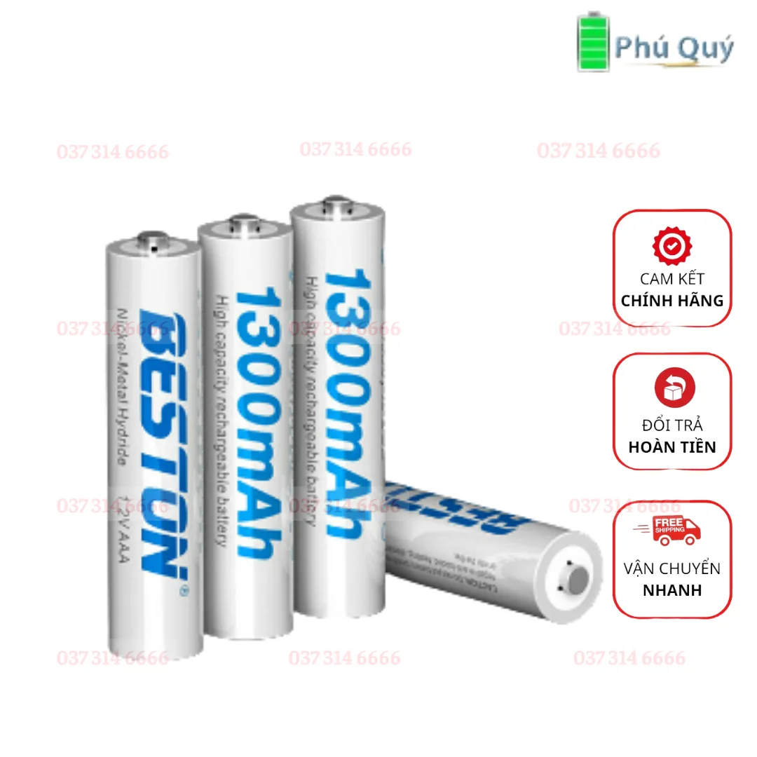 Pin sạc Beston AAA 1300mAh - Pin Phú Quý