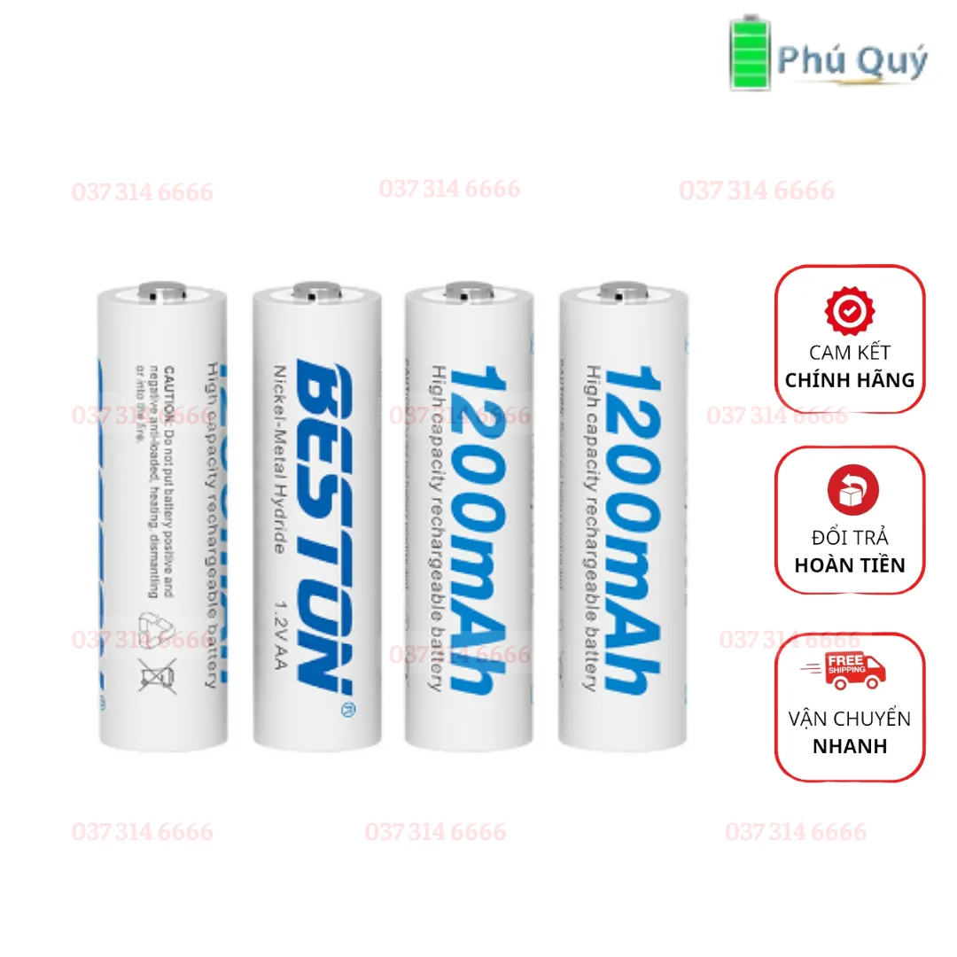 Pin sạc beston Niken-Hydro AA 1200mAh - Pin Phú Quý
