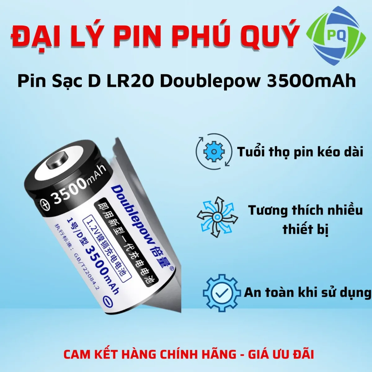 pin sạc D Doublepow 3500 mAh
