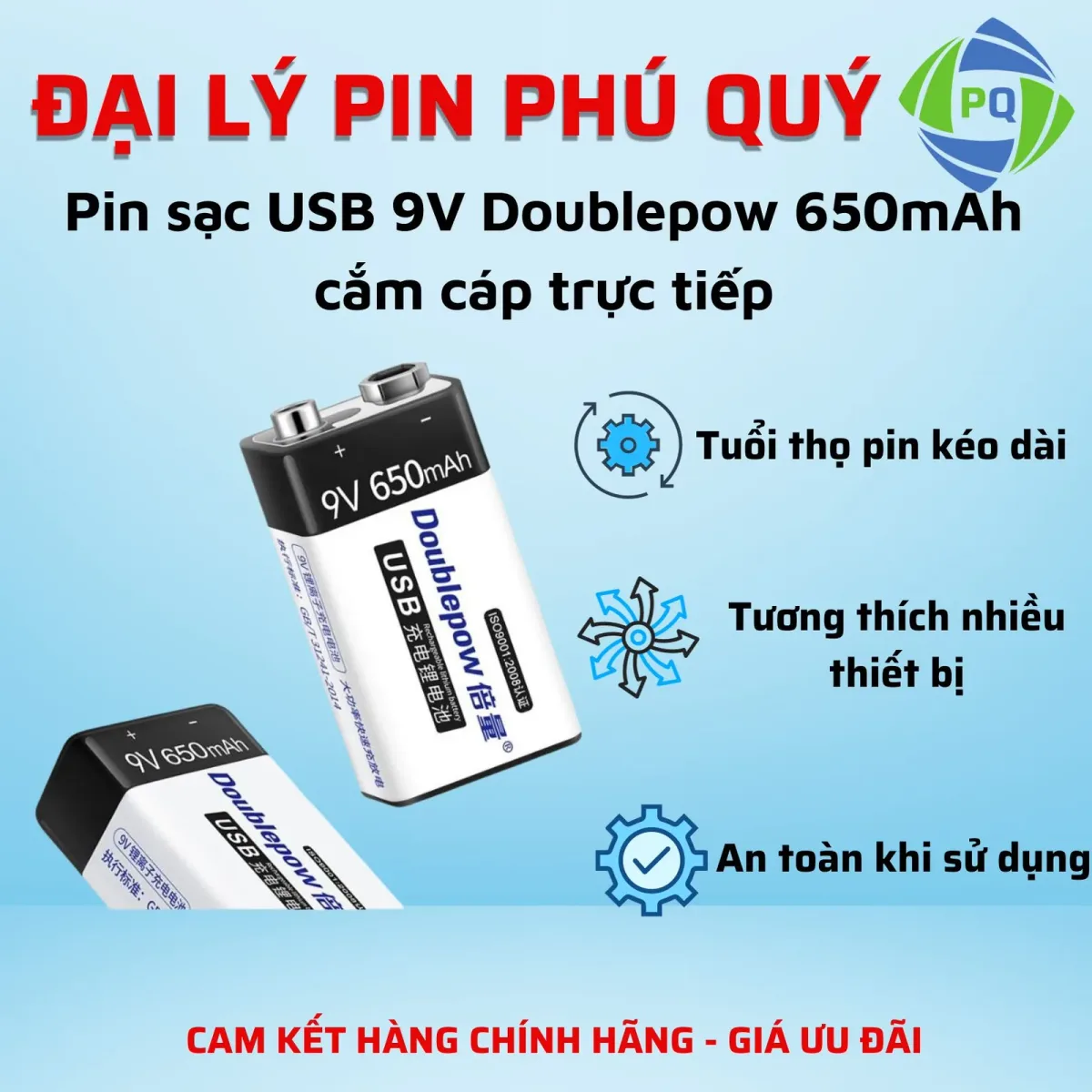 pin sạc USB 9V Doublepow