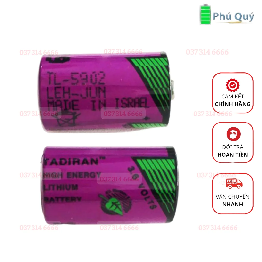 PIN TADIRAN TL-5902 SIZE 1/2AA 1200MAH MADE IN ISRAEL - Pin Phú Quý