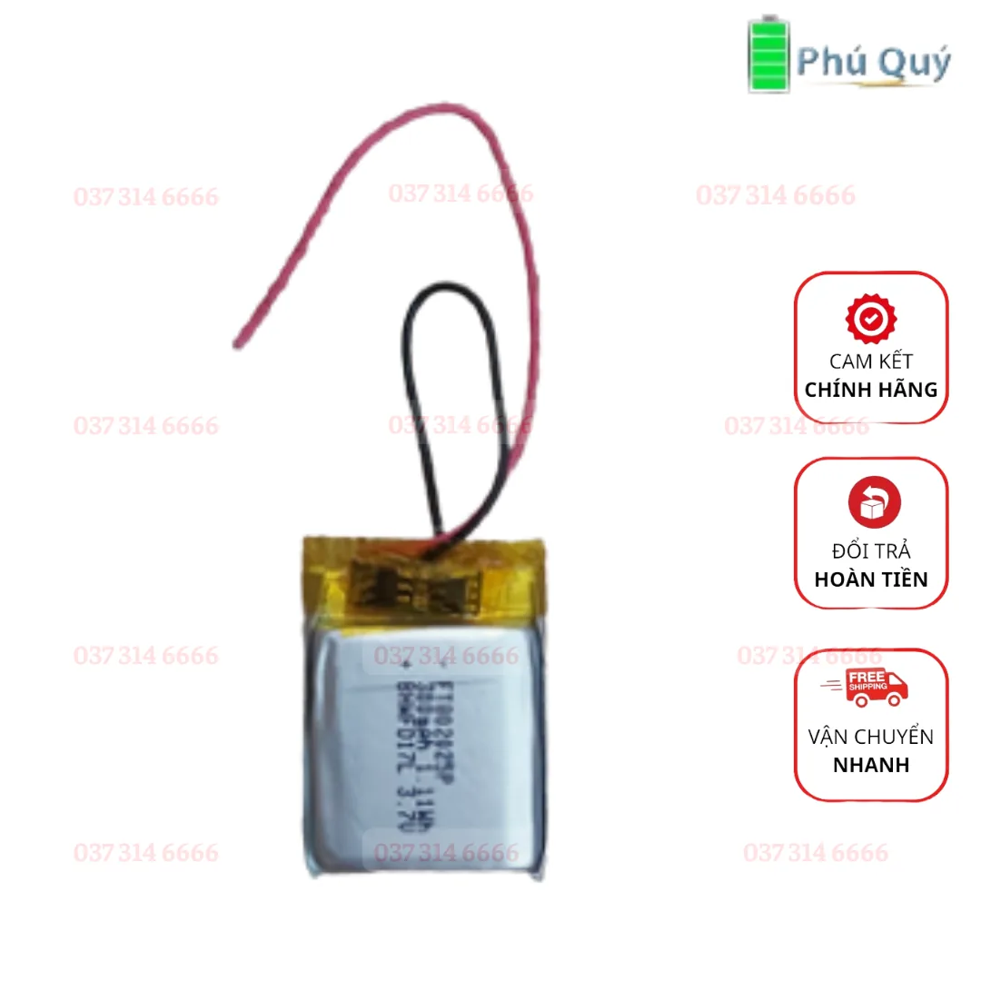 Pin tai nghe Bluetooth Pin sạc 3.7v LiPolymer 802025 với 300mAh (1.11Wh) 8mmx20mmx25mm /Đã gắn sẳn mạch sạc - Pin Phú Quý