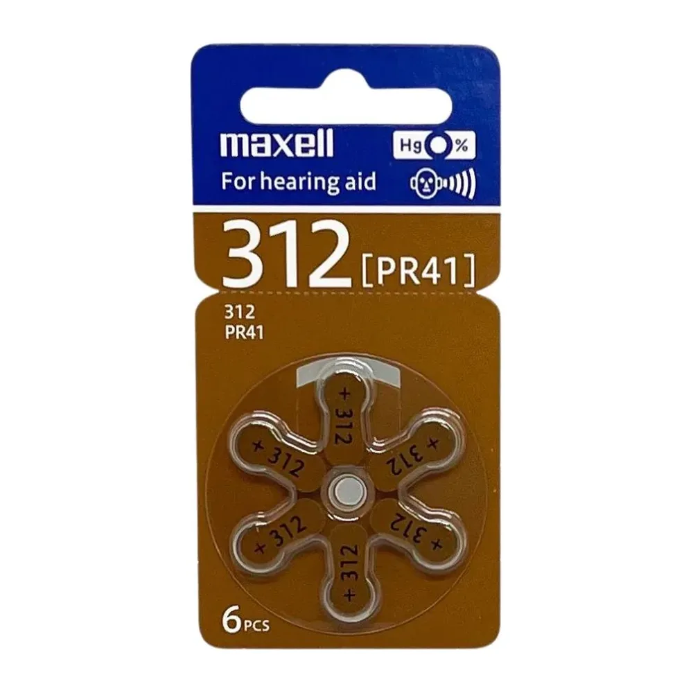 Pin trợ thính Maxell PR41 /Pin 312, Pin máy điếc Maxell PR1 /Pin 312