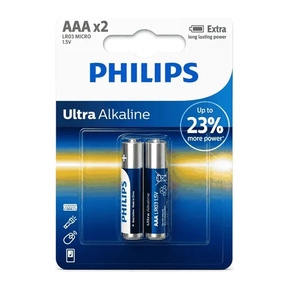 Pin Ultra Alkaline AAA Philips LR03E2B/10 chính hãng