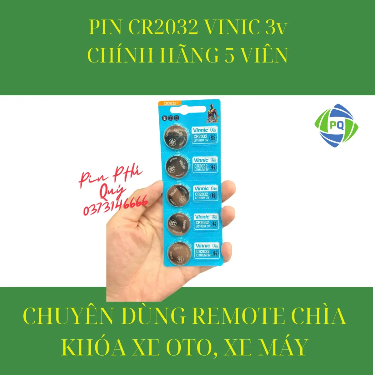 Pin Vinnic Cr2032 3v Chính Hãng, giá rẻ - Pin Phú Quý
