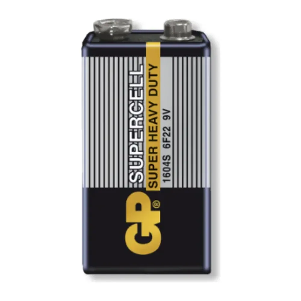 Pin vuông 9v GP Supercell 6F22 Carbon gói 1 viên chính hãng