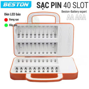 Bộ sạc pin 40 khe BST-C880 có đèn báo sạc, sạc nhanh và tự ngắt khi đầy