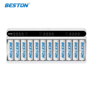 Sạc Beston C9025L – bộ sạc 12 khe pin Ni-MH 1.2V thông minh, tự ngắt, bảo vệ pin tối ưu