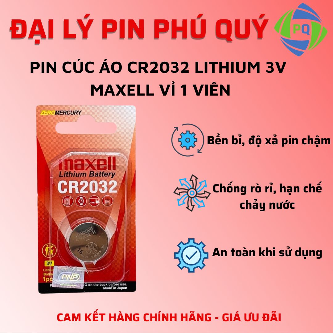 Pin CR2032 Maxell Lithium 3V - PIN THÀNH NAM