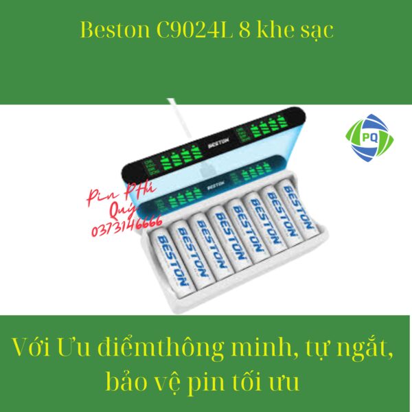 Máy Sạc Beston C9024L, Bộ sạc pin Ni-MH 1.2V thông minh, tự ngắt, bảo vệ pin tối ưu