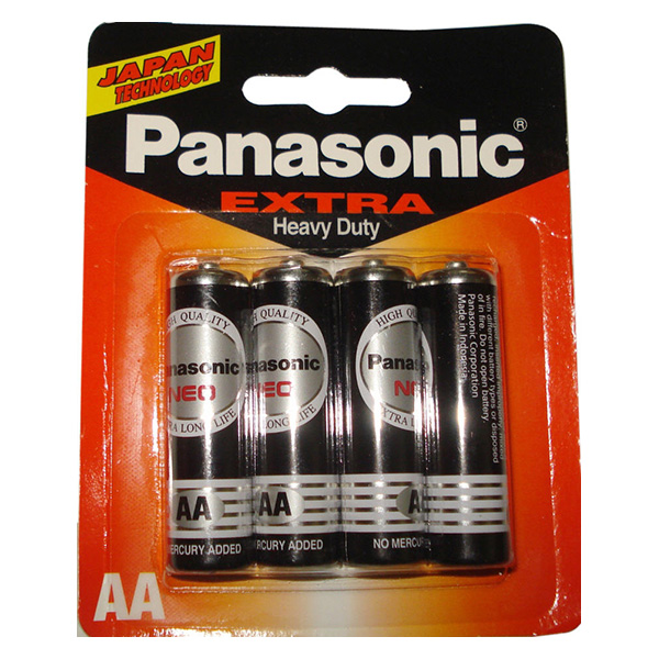 Pin AA Panasonic Neo Carbon vỉ 4 viên Pin AA, Pin AAA, Pin D, Pin C, Pin  sạc AA, Pin CR2032...Pin Chính Hãng