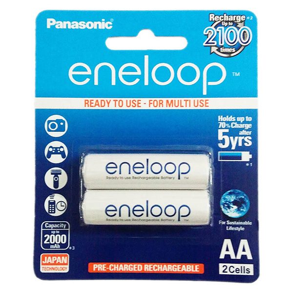 Pin sạc AA Panasonic Eneloop 2000 mAh vỉ 2 viên