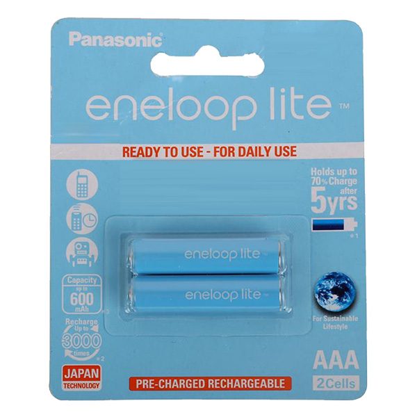 Pin sạc AAA Panasonic Eneloop Lite 600 mAh vỉ 2 viên