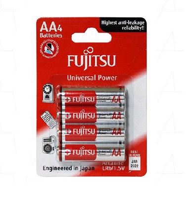 Pin tiểu AA LR6 Fujitsu Alkaline LR6T/4B 1.5V vỉ 4 viên chính hãng Pin ...