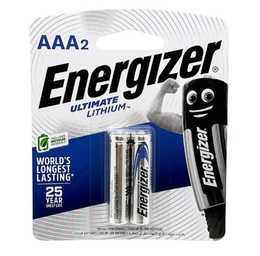 Pin AAA ENERGIZER LITHIUM L92 BP2 1,5V - Vỉ 2 Viên