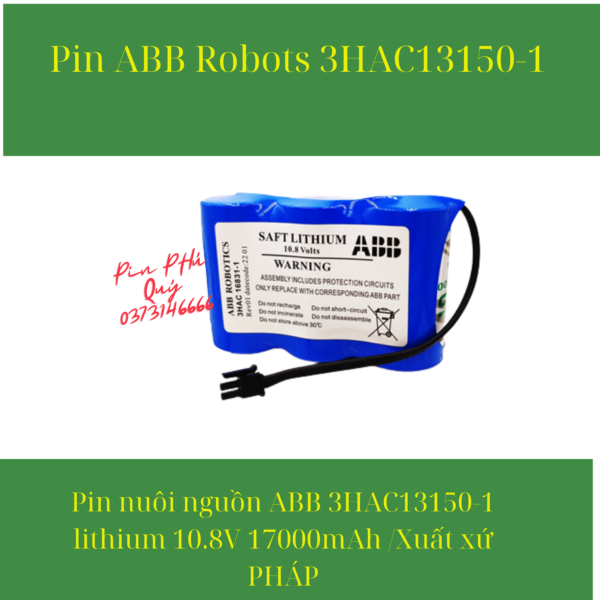 Pin nuôi nguồn ABB 3HAC13150-1 lithium 10.8V 17000mAh