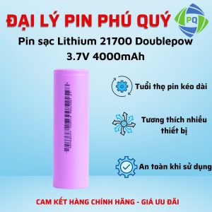 pin sạc Lithium 21700 Doublepow 3.7V 4000mAh