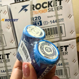 Pin Rocket Silver R20 Size D vỉ 2 viên