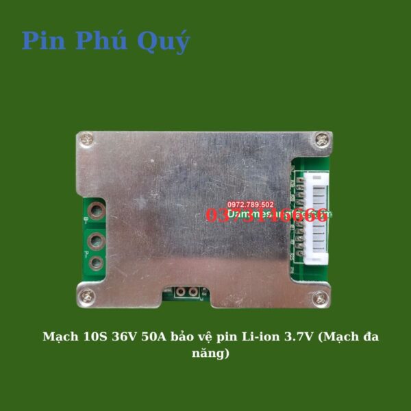 Mạch 10S 36V 50A bảo vệ pin Li-ion 3.7V (Mạch đa năng)
