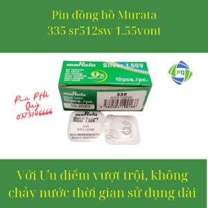 Pin đồng hồ MuRata SR512SW _Pin 343 1.55vont Chính hãng made in Japan