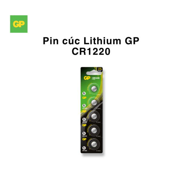 pin cr1220 gp vỉ 5 viên chính hãng