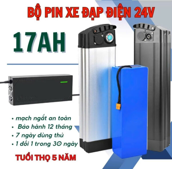 pin xe đạp điện 24 V 17A