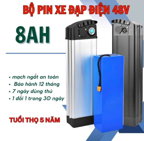 pin xe dap dien 48v 8Ah