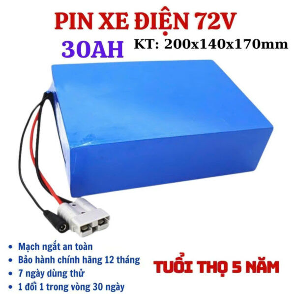 pin xe dap dien 72v 30A